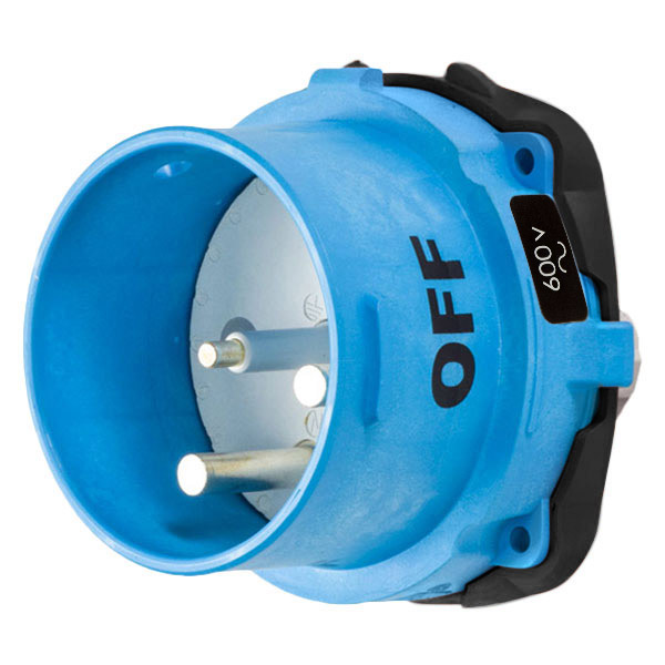 63-98142 - DSN150 INLET POLY BLUE SIZE 5 TYPE 4X IP 69 2P+G 150A 600 VAC 60 Hz NO AUX